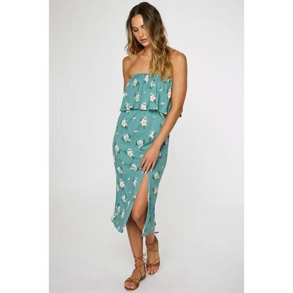 O’Neill Women's Teal Kole Midi Dress Size L NWT - Picture 2 of 12